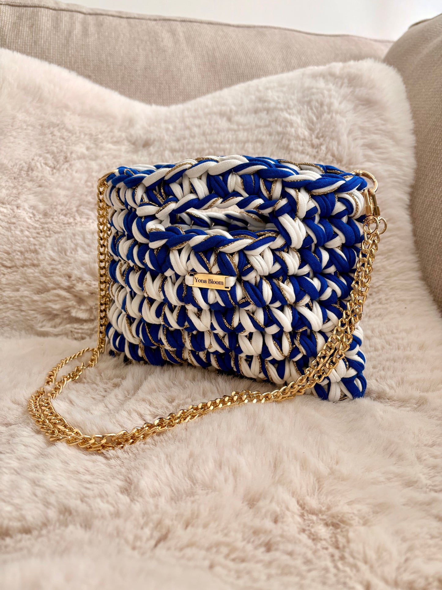 Lina - Bleu/Blanc/Or